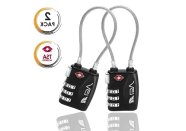 2 Candados para maletas cerradura TSA negro