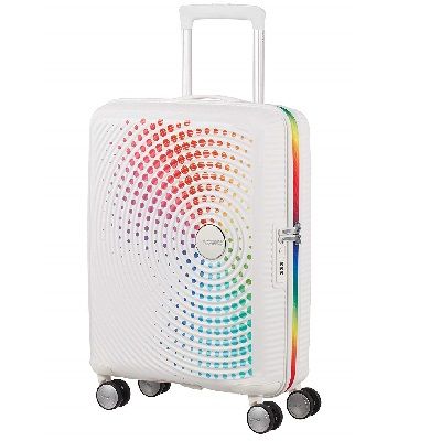 American Tourister Soundbox – Spinner S, Rainbow Dots 
