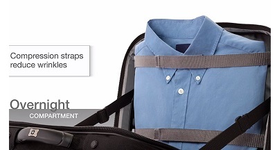 compartimientos con cintas para camisas, trolley wenger 600662