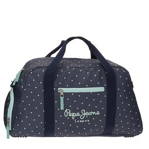 Bolsa de Viaje con bolsillos laterales y frontal, Pepe Jeans Denim Dots