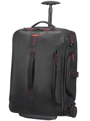 Samsonite Bolsa de viaje Duffle con Ruedas, 55 cm Cabina, Paradiver Light Negro/Rojo
