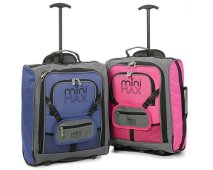 2 mochilas con 2 ruedas, azul y rosa minimax
